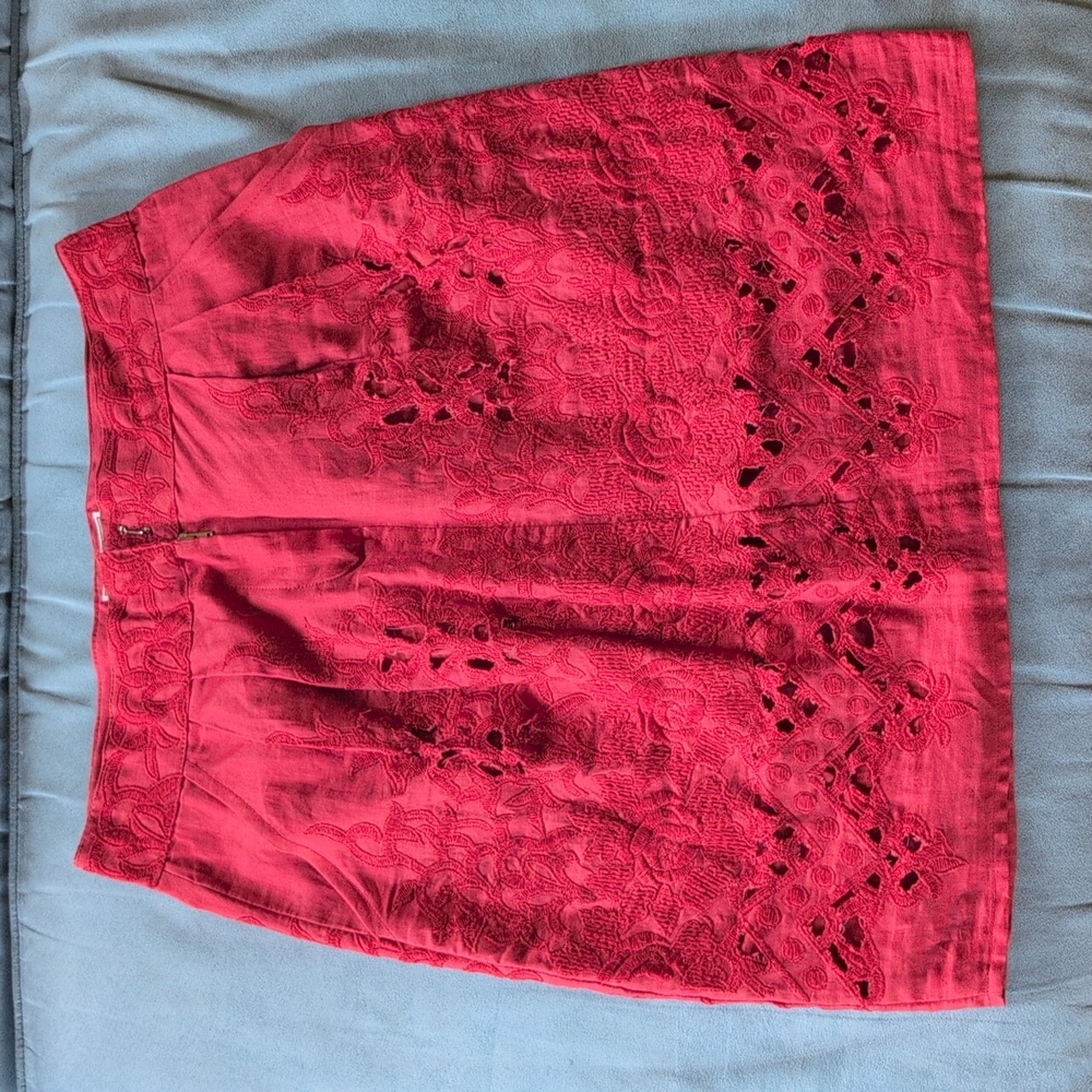 {Anthropologie} Baraschi Tomato Picking Skirt
